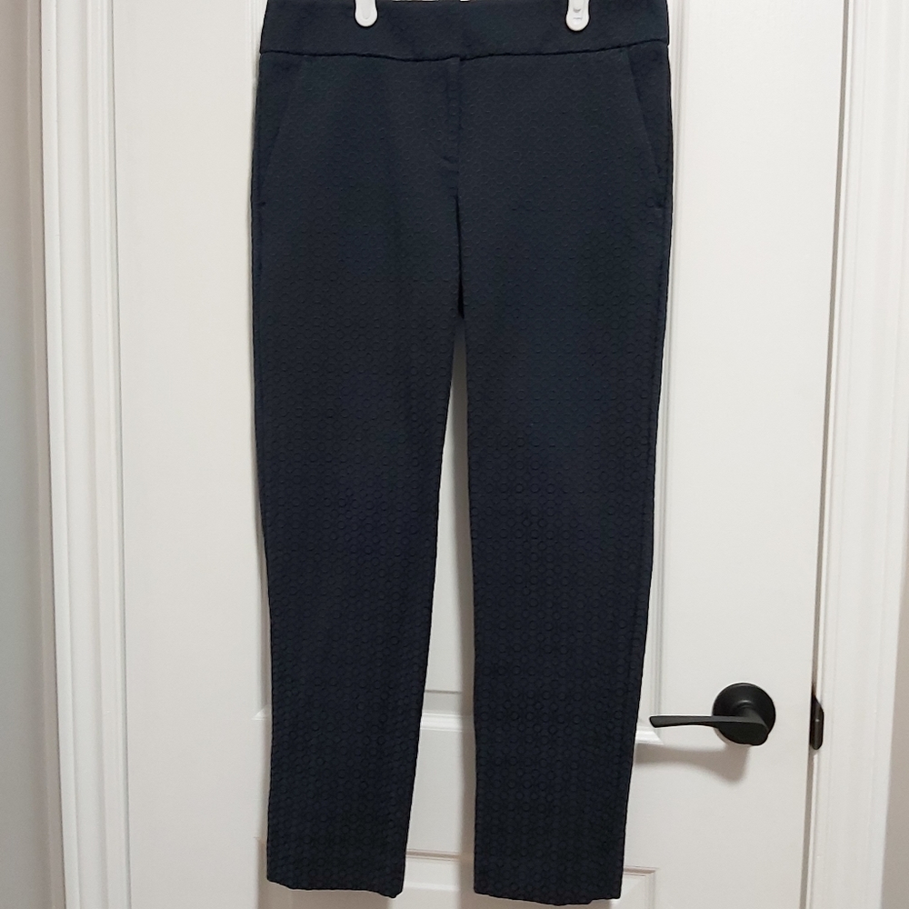 Ann taylor loft marissa navy blue ankle dress  pants; Size: 4
